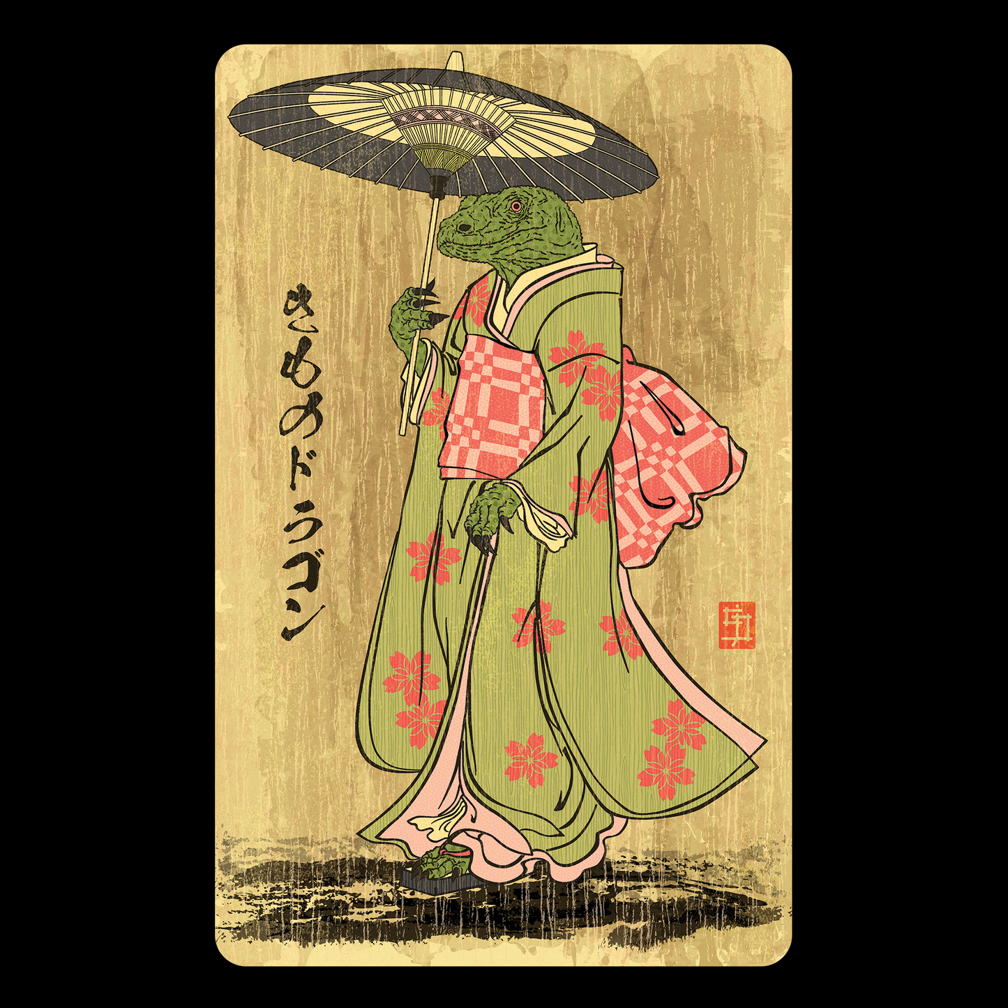 Kimono Dragon Short Sleeved T-Shirt